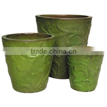 [Ecova-Shop] Tall Round glazed ceramic pottery planters