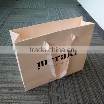 china factory cheap luxury paper shopping bag with logo print for gift