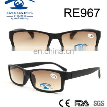 2017solid black classical hot sale style PC reading glasses