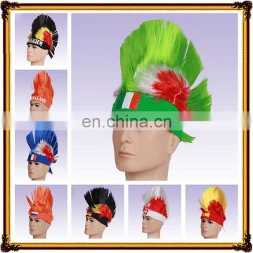 World Cup Colorful Football Fan China Wigs Hair DX