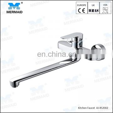 Classic long neck 360 degrees rotate traditional wall mounted kitchen mixer tap best sink mixer faucet