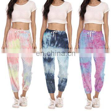 LAITE TR2021 women plus size pants ladies tie dyed trousers women's trousers