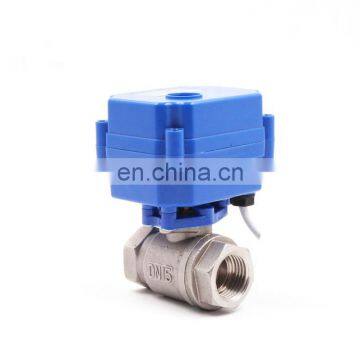 CWX-15N stainless steel brass  BSP NPT motorized flow control valve 12V electric actuator ball valve 12v 24v 110v 220v