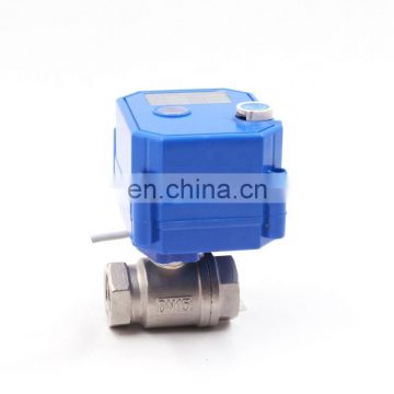 CWX15n stainless steel brass BSP NPT  12V electric actuator ball valve 12v 24v 110v 220v motorized water  flow  detector valve