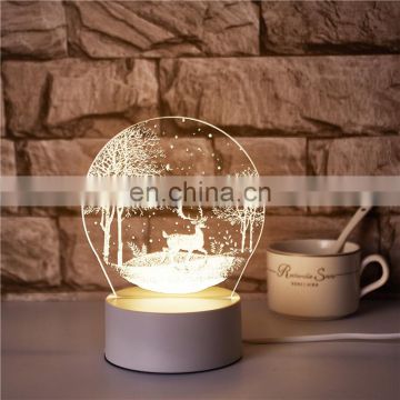 New Products LED Portable Rechargeable Acrylic Lamp Night Light With USB