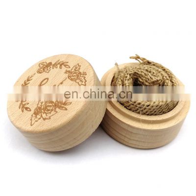 natural color light wooden ring box small cufflinks gift boxes