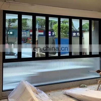 Aluminum alloy horizontal folding windows made in China / factory customized aluminum alloy doors and windows