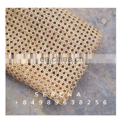 Factory High Quality Natural Mesh Rattan Cane Webbing Roll Woven Bleashed Rattan Webbing Cane /Serena WS +84989638256