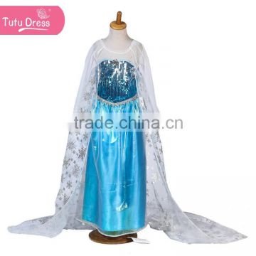 Elsa Cosplay Costume Dress In Frozen Girls Prom Dress Girls Party Dresses
