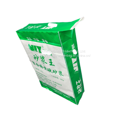 PP Woven Bags Custom Printed BOPP Laminated Tile Adhesive Valve Bag Cement 25kg 35kg