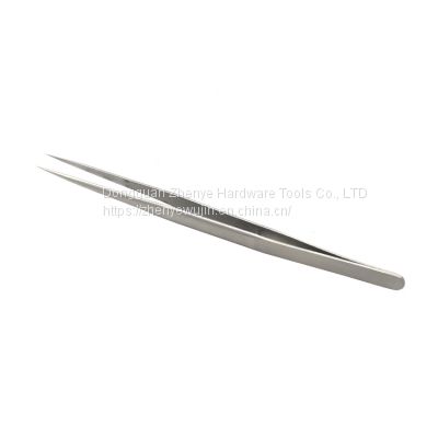 Stainless steel precision sandblasting tweezers extremely fine pointed straight elbow IC chip electronic super hard tweezers clamp SS-11 tweezers