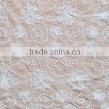 beautiful embroidery tull organza guipure lace fabric