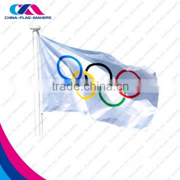 olympic promotion outdoor use logo print 3x5 flag