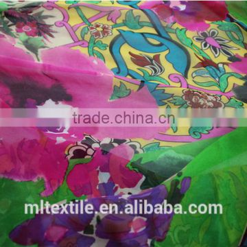lightweight silk stock printed chiffon fabric