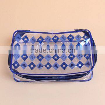 clear PVC bag,button closure style shopping bag ,gift bag ,Cosmetic bag ,with printing