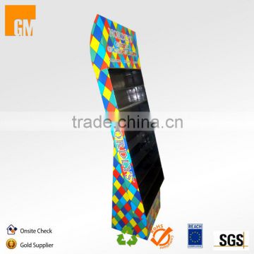 Custom Red CMYK Printing Cardboard Display Stand For Retail Store