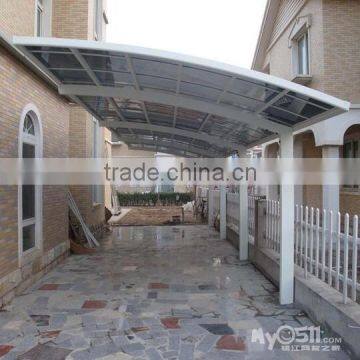 DIY carport with aluminum frame poly roof for your car