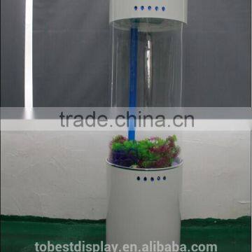 2016 best sale cylinder acrylic plexiglass aquarium