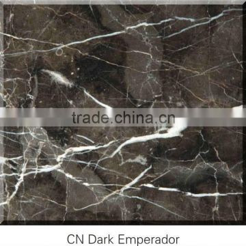 Chinese polished Dark Emperador brown marble