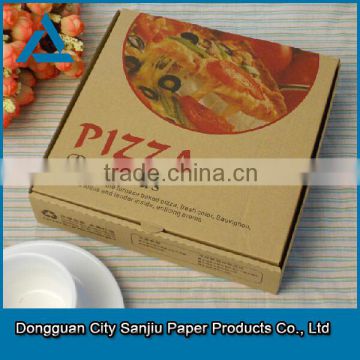 customized E-flute corrugated pizza box/different size pizza box with logo