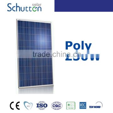 China best quality 250w Poly solar with TUV/UL/ISO/IEC/MCS /CEC/CQC certificates