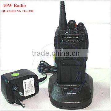 10W military radios for sale QUANSHENG TG-1690 UHF400-470MHz Walkie Talkie with 4000mAh battery