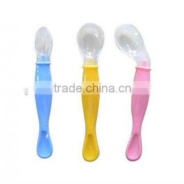 Hottest selling silicone rubber baby spoon