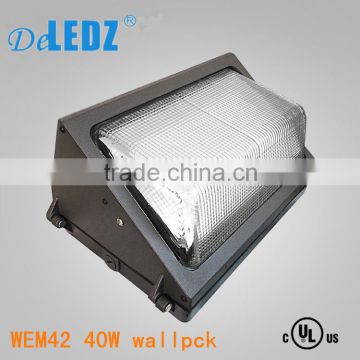DeLEDZ DLC UL listed Led outdoor wall light 40W LED WallPack IP65 Wall Light with UL DLC Certificate