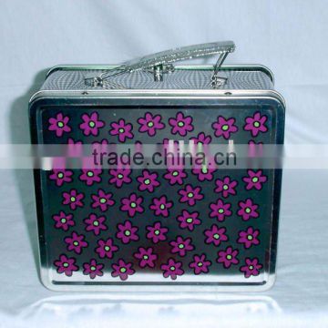 Handle Tin, lunch tin box, rectangular tin box