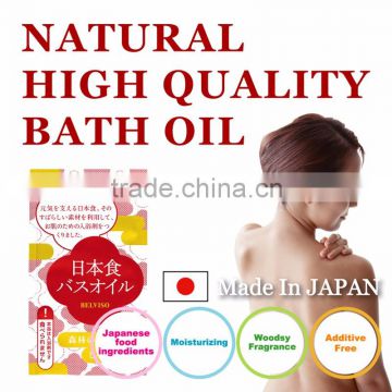 High quality and highly moisturizing bath oil made of Japanese food raw materials , oil bath sesame
