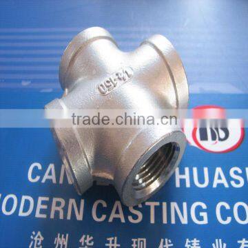 stainless steel screwed/threaded cross pipe fittings