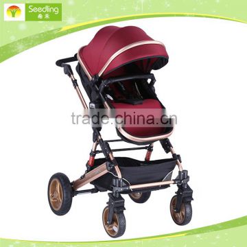 High quality foldable baby stroller pram 3 in 1 baby pram with alloy frame