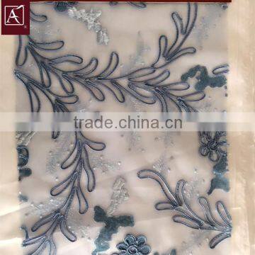 beautiful cording sequins embroidery Fabric with best price