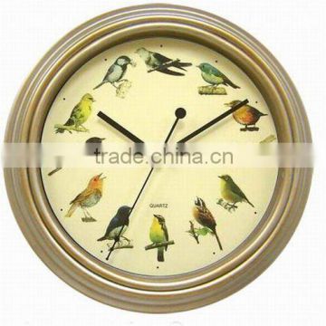 Cason singing bird plastic quartz wall clock