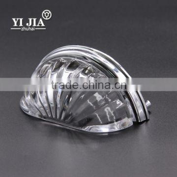 3 inch clear zinc base chrome plated glass pull knobs for drawers