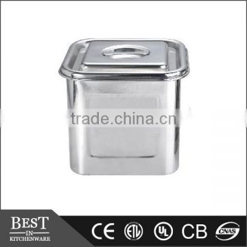 stackable stainless steel Square bain marie pot with lid