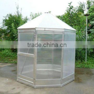 hexagon white greenhouse G1011 6.4x6.4ft