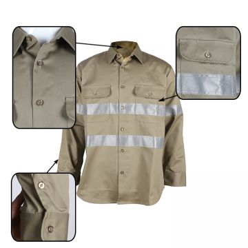 Customizable Men' S High Visibility Fireproof Work Shirt