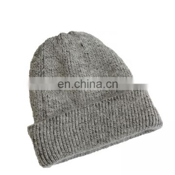 Custom Hot Sale Simple Black Grey Women Man Different Color Warm Winter Knitted Beanie Hat Logo