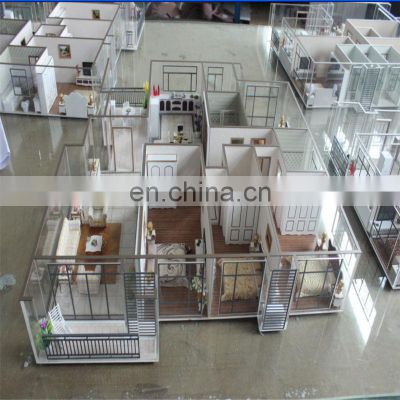 Architecture house model with miniature furniture , 3d model interior