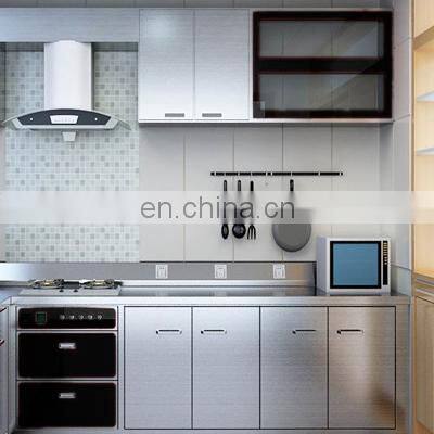 All-room customization cabinet custom-made whole cabinet  modern minimalist 304 stainless steel kitchen cabinet designs