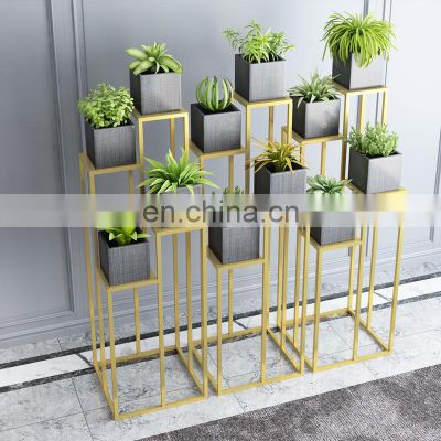 Japanese Tall Gold Ladder 2022 Craft Decorative Heavy Garden Luxury Indoor Tier Wholesale Metal Plant Stands