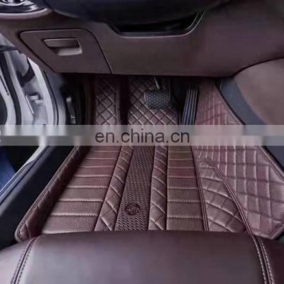 HFTM new design liner 5 layer luxury car floor leather mats for BNW 5SERIES Professional manufacture sell For Universal Car