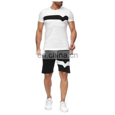 Wholesale cheap custom men short sleeve shirts and shorts Track suit twin sets for sale