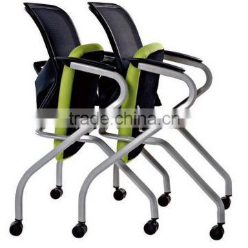 WorkWell comfortable modern office folding chair with wheel