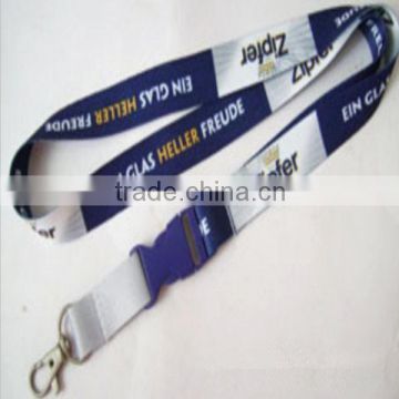 Fashion custom printed polyester lanyard neck strap and key holder lanyard manufactory