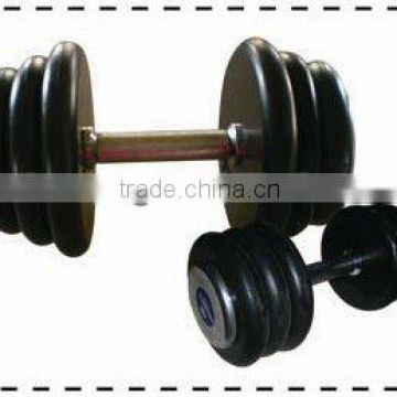 high quality rubber weight plate dumbbell