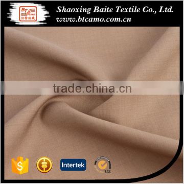 high quality khaki plain dyed wool cotton fabric