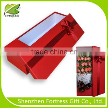Valentine's day romantic red paper gift box for flower