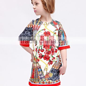 2015 chinese models one piece dress casual stylish for girls